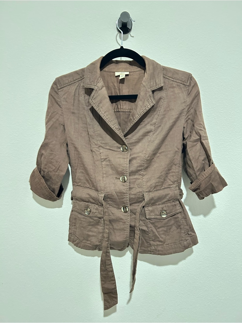 J.Jill Brown 3/4 Sleeve Blazer